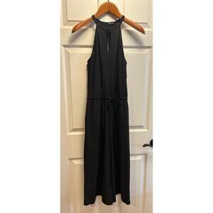 Athleta Black Sleeveless Pantsuit with Keyhole Detail, Size 6